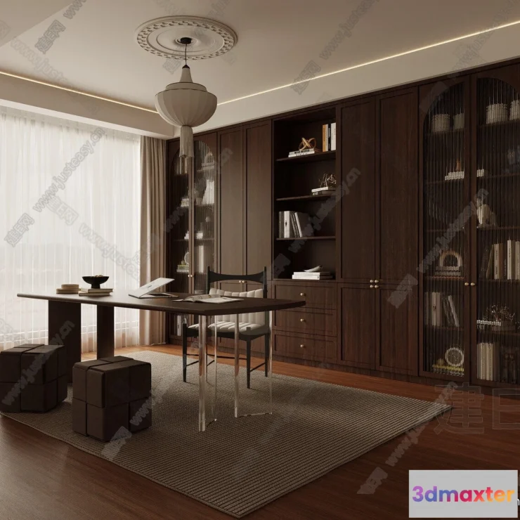 1371961 - Study and Work Space - 3D Models - 3D Interior Scene - 151 3D Max