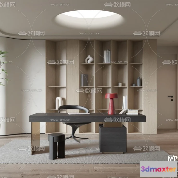 1372082 - Study and Work Space - 3D Models - 3D Interior Scene - 153 3D Max
