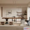 1372311 - Study And Work Space 3D Interior Scene Model - Wabi Sabi Style - 025 3D Max