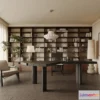 1372376 - Study And Work Space 3D Interior Scene Model - Wabi Sabi Style - 026 3D Max