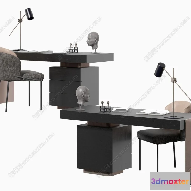 1372481 - Study and Work Space - 3D Models - 3D Interior Scene - 159 3D Max