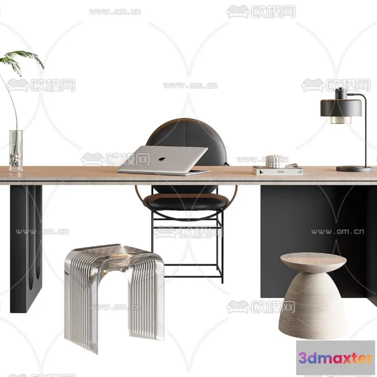 1372552 - Study and Work Space - 3D Models - 3D Interior Scene - 160 3D Max