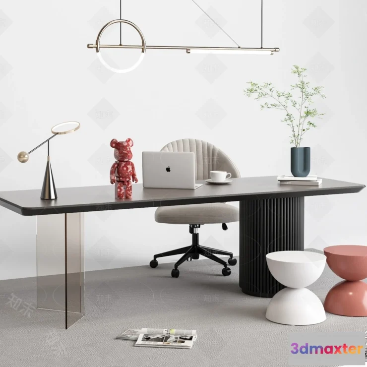 1372693 - Study and Work Space - 3D Models - 3D Interior Scene - 162 3D Max