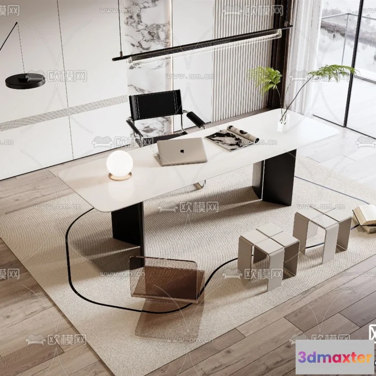 1372873 - Study and Work Space - 3D Models - 3D Interior Scene - 165 3D Max