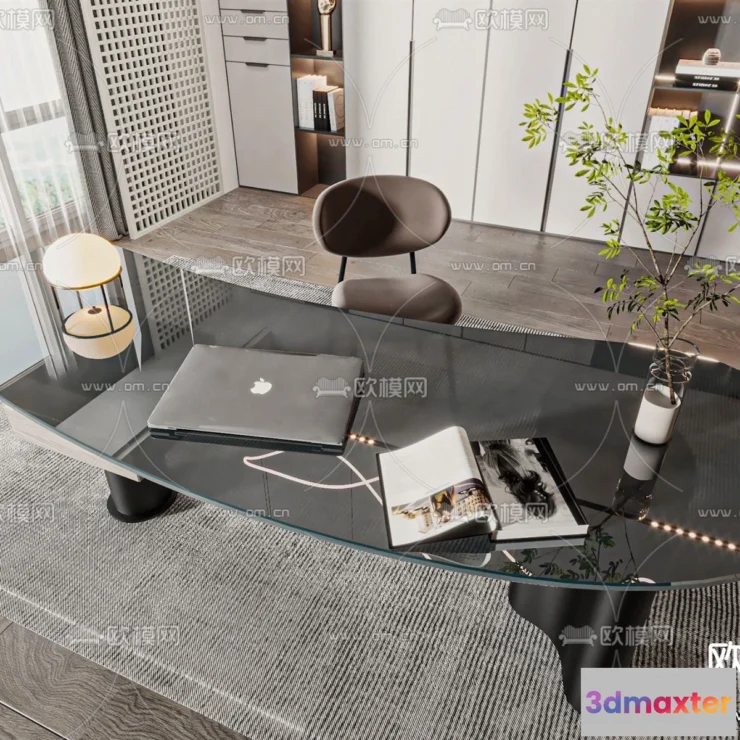 1373071 - Study and Work Space - 3D Models - 3D Interior Scene - 168 3D Max