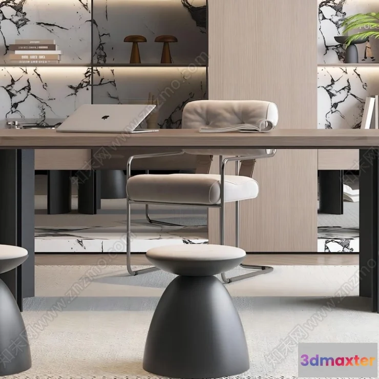 1373351 - Study and Work Space - 3D Models - 3D Interior Scene - 172 3D Max