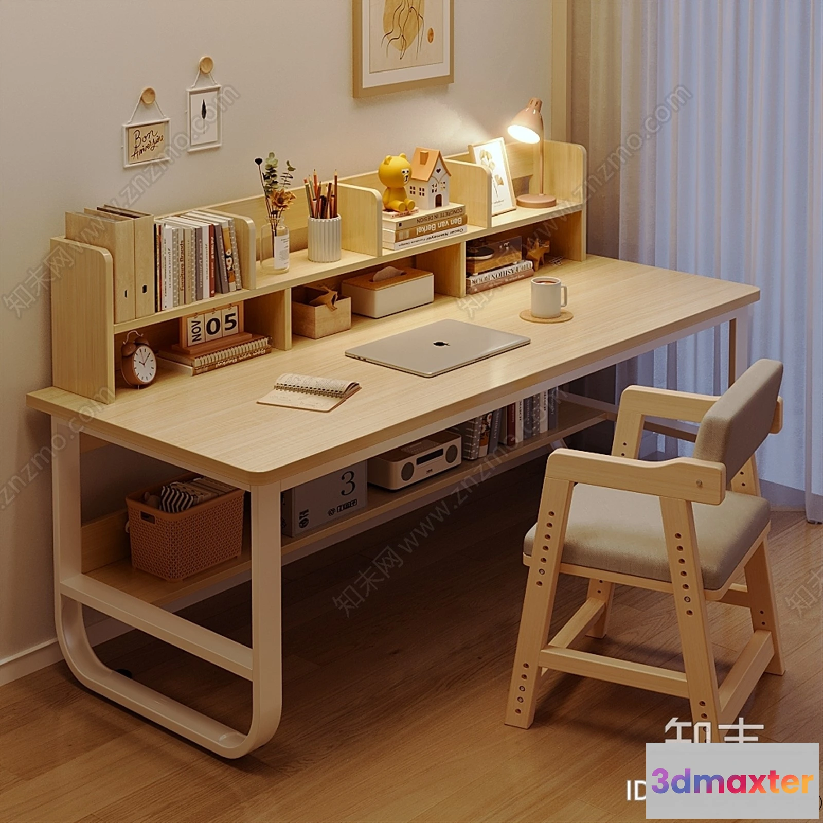 1373489 - Study and Work Space - 3D Models - 3D Interior Scene - 174 3D Max