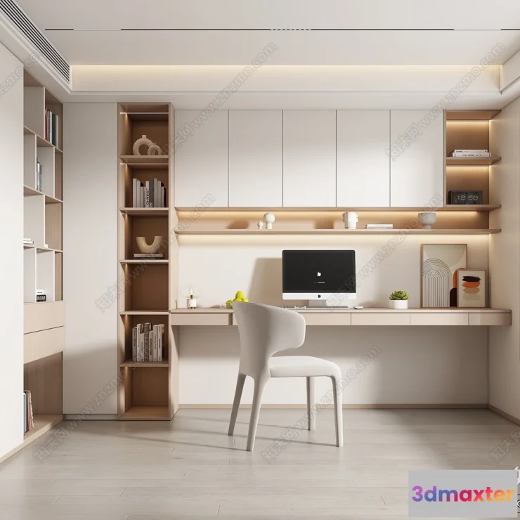 1374120 - Study and Work Space - 3D Models - 3D Interior Scene - 184 3D Max