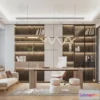 1374552 - Study and Work Space - 3D Interior Scene - Italian Style - 001 3D Max