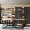 1374682 - Study and Work Space - 3D Interior Scene - Italian Style - 003 3D Max