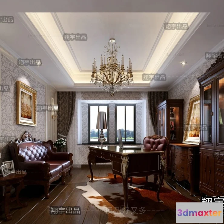 1375265 - Study 3D Interior Scene Model - European Style - 009 3D Max