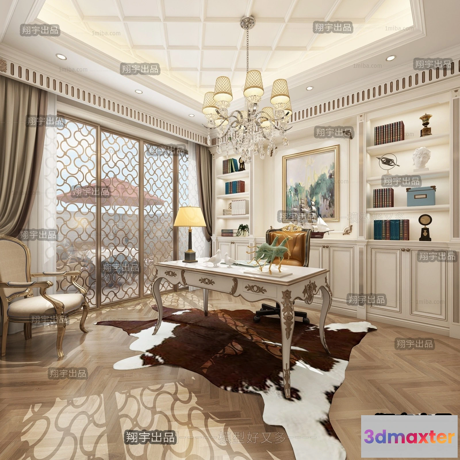 1375326 - Study 3D Interior Scene Model - European Style - 010 3D Max