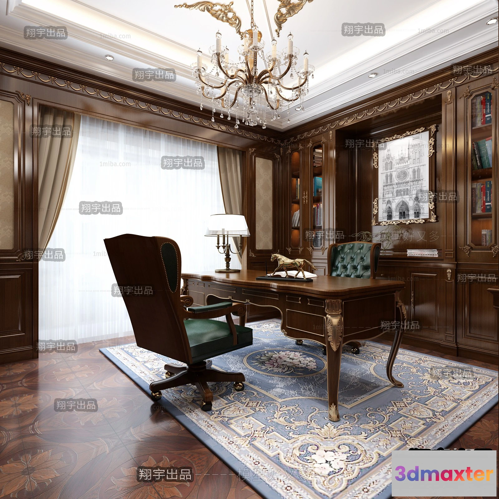 1375408 - Study 3D Interior Scene Model - European Style - 011 3D Max