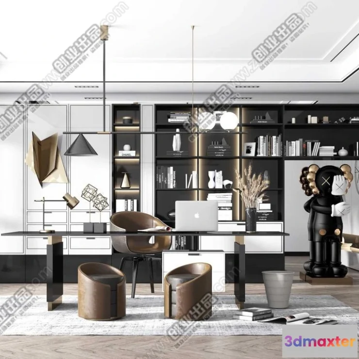 1375507 - Study Space - Modern Style Interior 3D Scenes - 009 3D Max