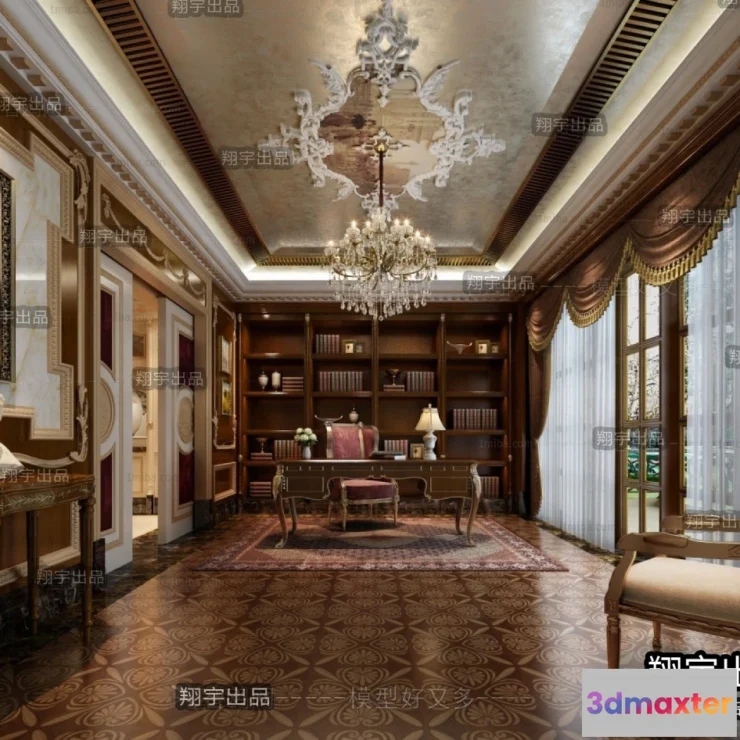 1375521 - Study 3D Interior Scene Model - European Style - 013 3D Max