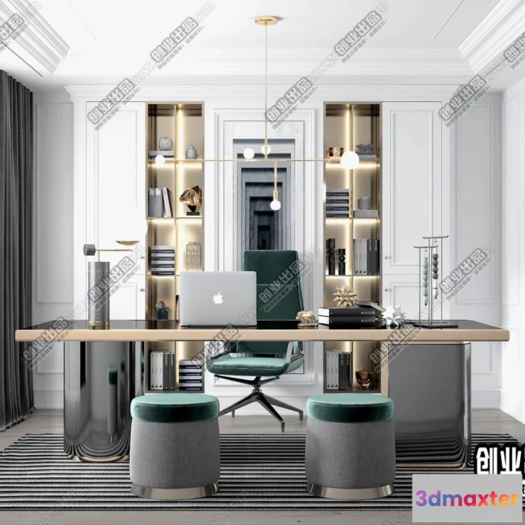 1375758 - Study Space - Modern Style Interior 3D Scenes - 013 3D Max
