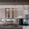 1378490 - Tearoom and Study 3D Interior Scene Model - Wabi Sabi Style - 034 3D Max