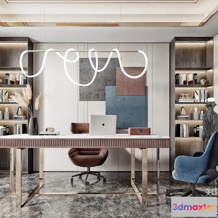 1379120 - Study and Work Space - Villas 3D Interior Scene - 3D Models - 024 3D Max