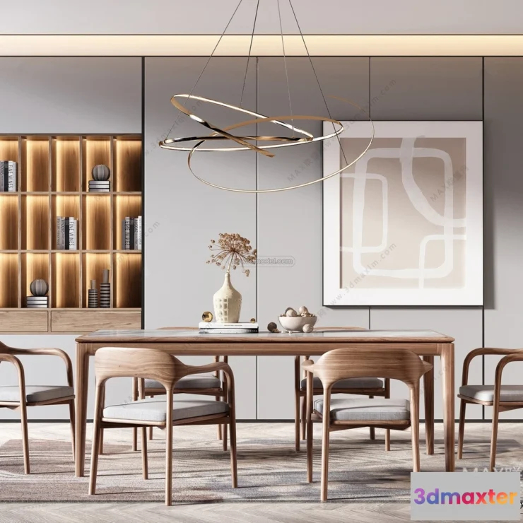 1583637 - Nordic Style Interior 3D Blocks - Study Room 3D Model - 479 3D Max