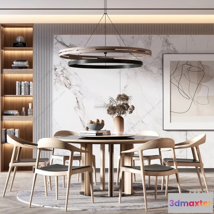 1583639 - Nordic Style Interior 3D Blocks - Study Room 3D Model - 480 3D Max