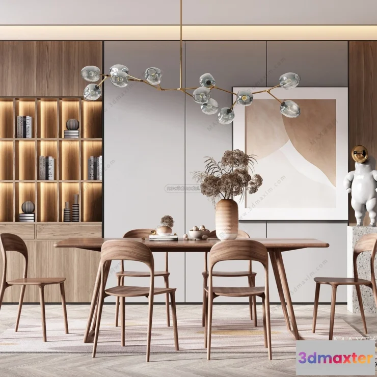 1583641 - Nordic Style Interior 3D Blocks - Study Room 3D Model - 481 3D Max