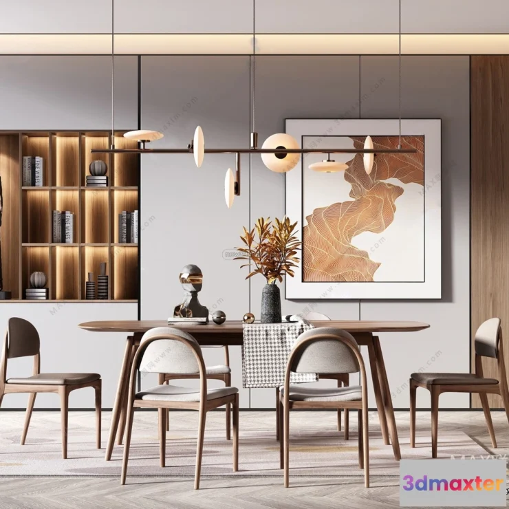 1583645 - Nordic Style Interior 3D Blocks - Study Room 3D Model - 483 3D Max