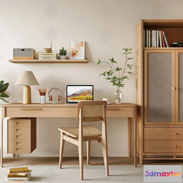 1583683 - Nordic Style Interior 3D Blocks - Study Room 3D Model - 502 3D Max