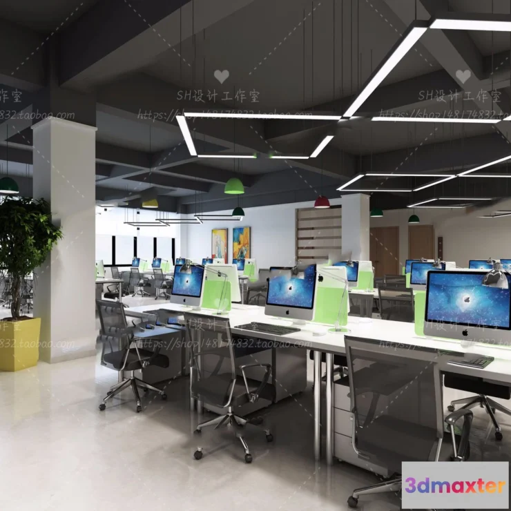 1119628 - STUDIO OFFICE 3D SCENES - VRAY RENDER - 03