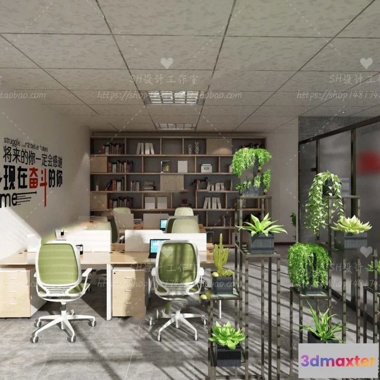 1119634 - STUDIO OFFICE 3D SCENES - VRAY RENDER - 06