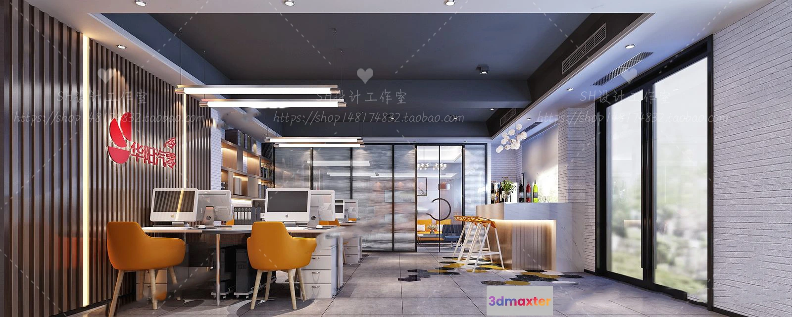 1119642 - STUDIO OFFICE 3D SCENES - VRAY RENDER - 10