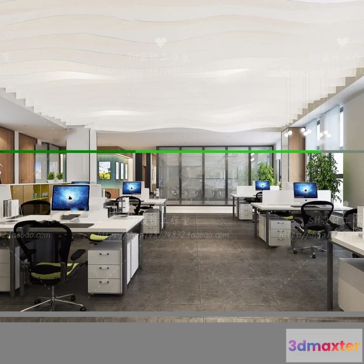 1119654 - STUDIO OFFICE 3D SCENES - VRAY RENDER - 15