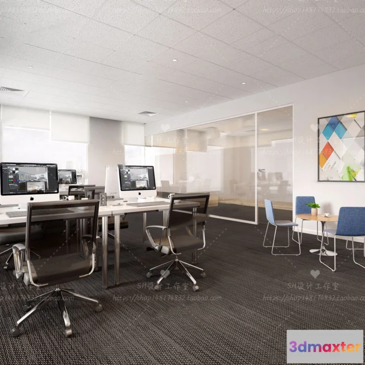 1119656 - STUDIO OFFICE 3D SCENES - VRAY RENDER - 16