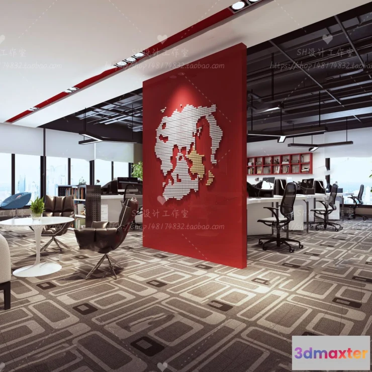 1119660 - STUDIO OFFICE 3D SCENES - VRAY RENDER - 18