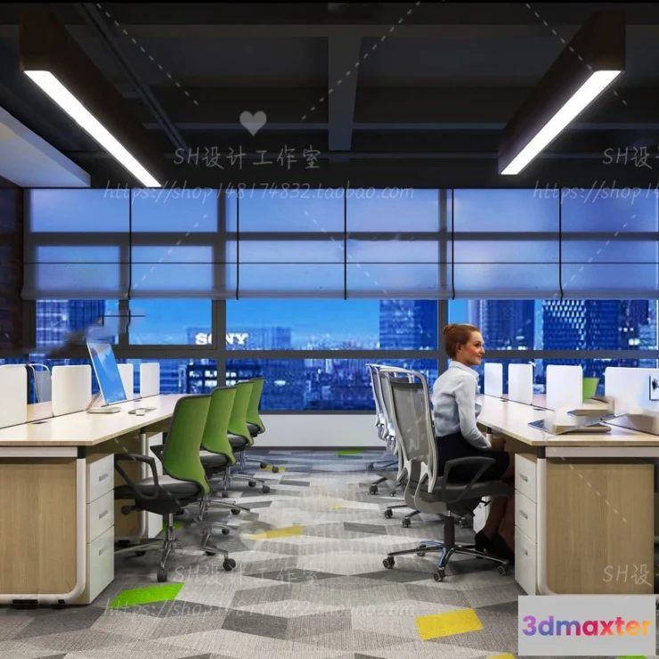 1119662 - STUDIO OFFICE 3D SCENES - VRAY RENDER - 19