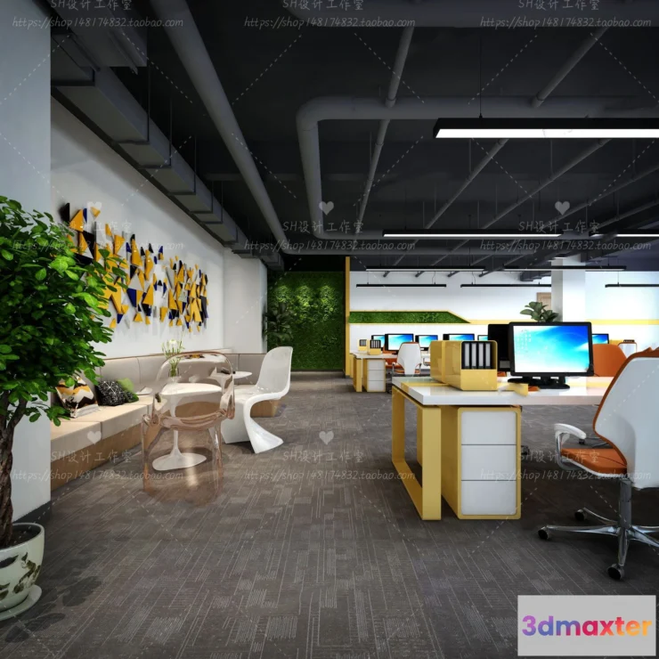 1119684 - STUDIO OFFICE 3D SCENES - VRAY RENDER - 30
