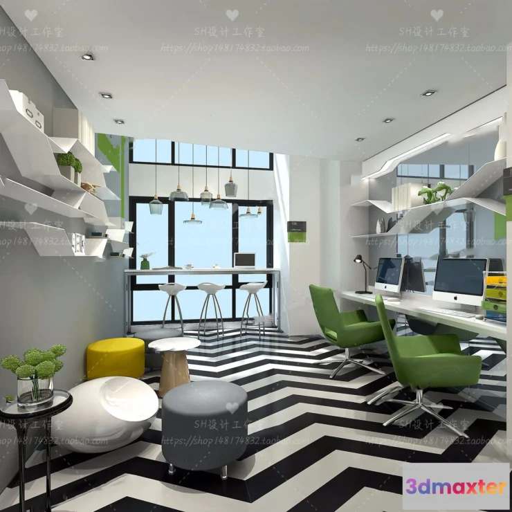 1119714 - STUDIO OFFICE 3D SCENES - VRAY RENDER - 45