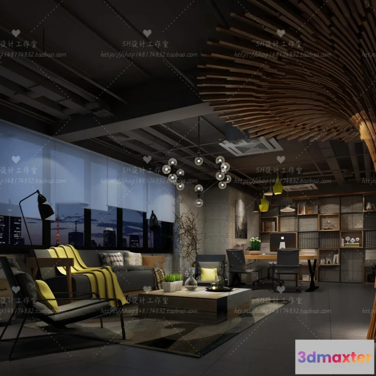 1119732 - STUDIO OFFICE 3D SCENES - VRAY RENDER - 54