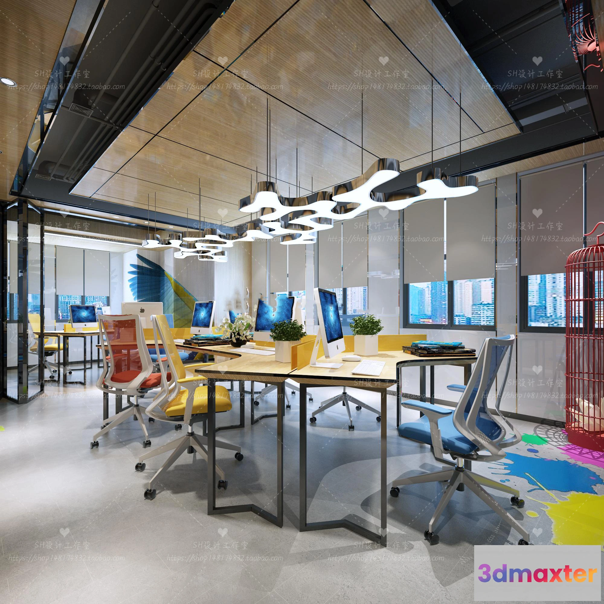 1119754 - STUDIO OFFICE 3D SCENES - VRAY RENDER - 65