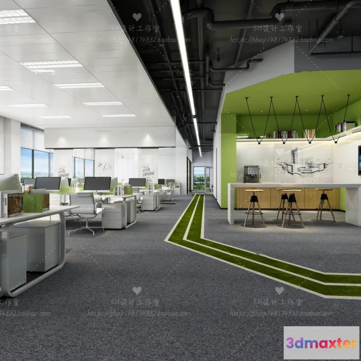 1119776 - STUDIO OFFICE 3D SCENES - VRAY RENDER - 76