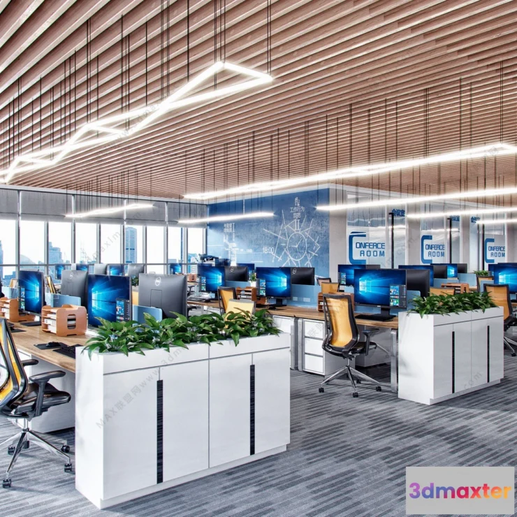 1123268 - 3D OFFICE INTERIOR (VRAY) - WORKSPACE 3D SCENES - 006