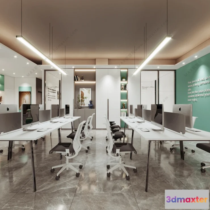 1123272 - 3D OFFICE INTERIOR (VRAY) - WORKSPACE 3D SCENES - 008