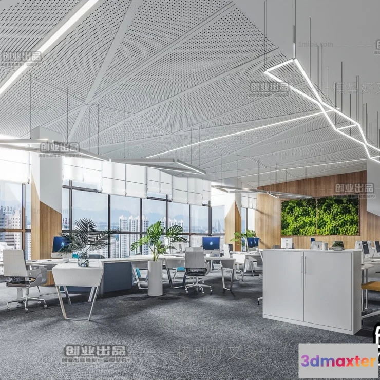1123278 - 3D OFFICE INTERIOR (VRAY) - WORKSPACE 3D SCENES - 011