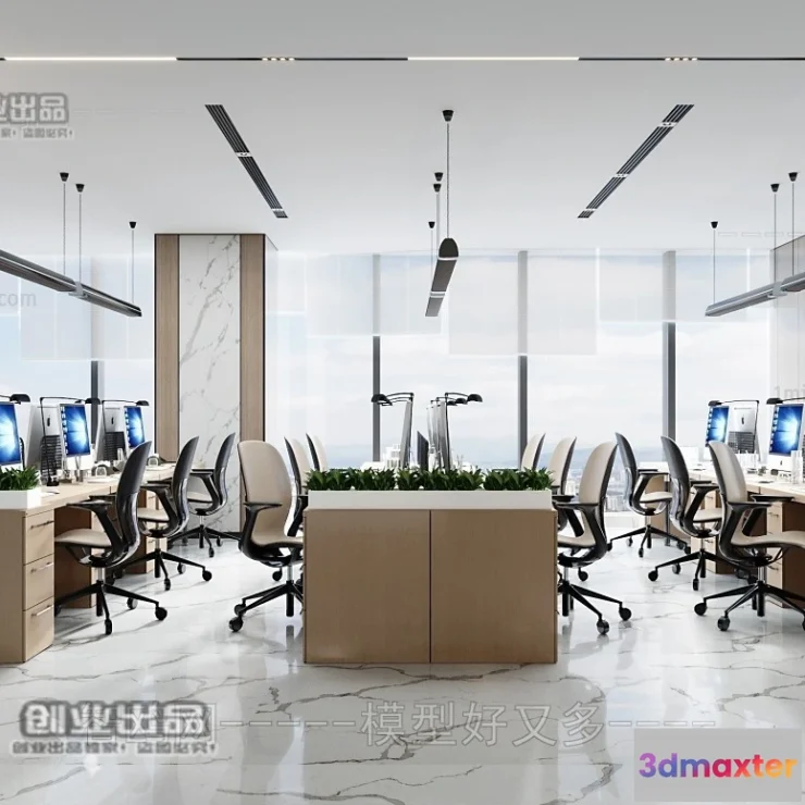 1123280 - 3D OFFICE INTERIOR (VRAY) - WORKSPACE 3D SCENES - 012