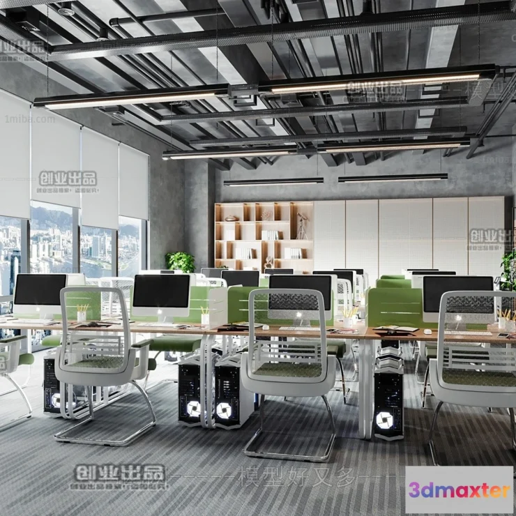 1123284 - 3D OFFICE INTERIOR (VRAY) - WORKSPACE 3D SCENES - 014