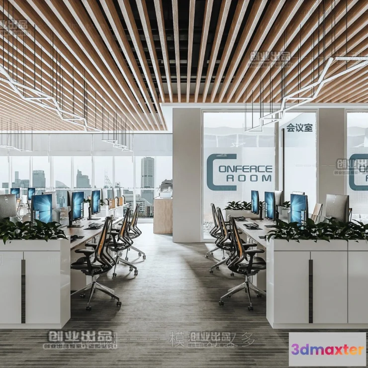 1123294 - 3D OFFICE INTERIOR (VRAY) - WORKSPACE 3D SCENES - 019