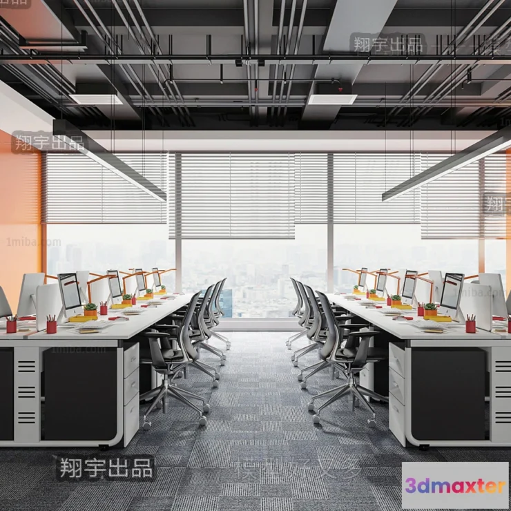 1123304 - 3D OFFICE INTERIOR (VRAY) - WORKSPACE 3D SCENES - 024
