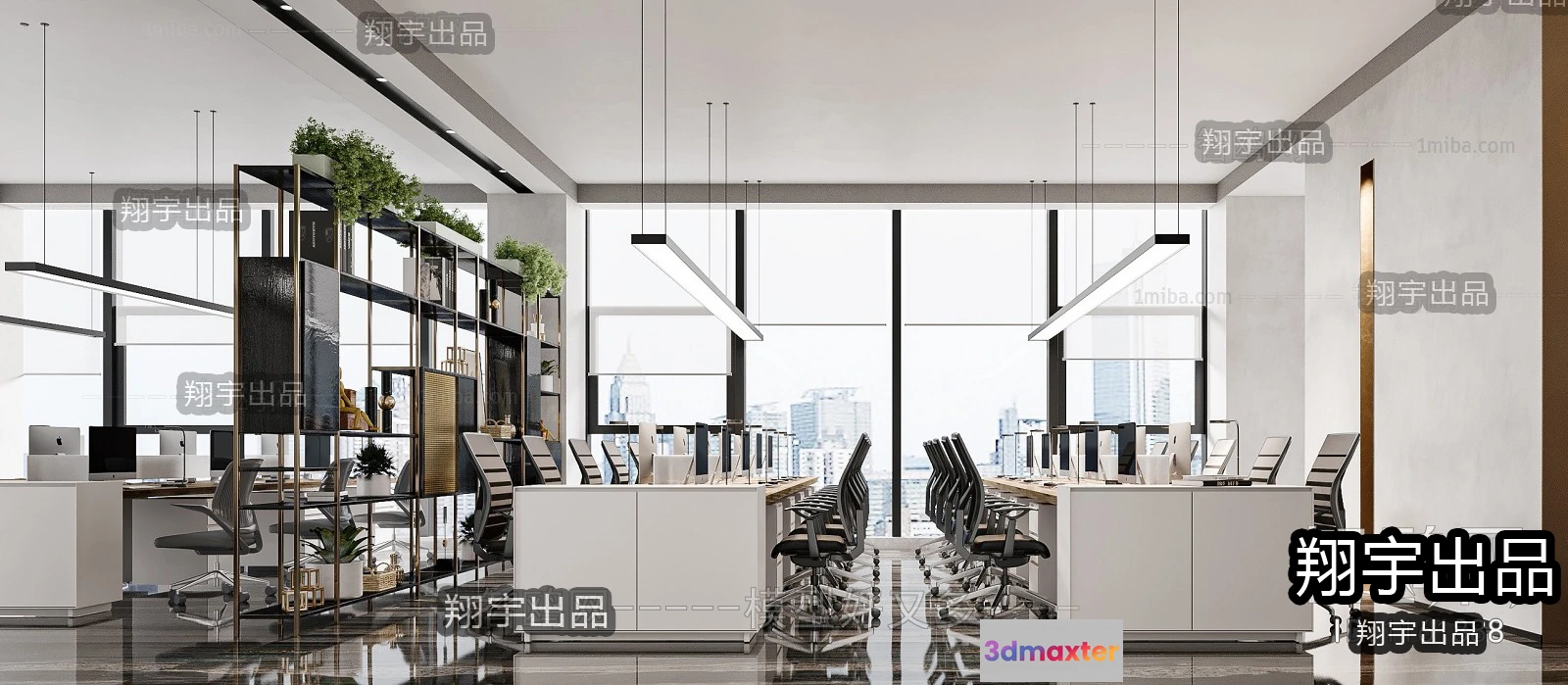 1123314 - 3D OFFICE INTERIOR (VRAY) - WORKSPACE 3D SCENES - 029