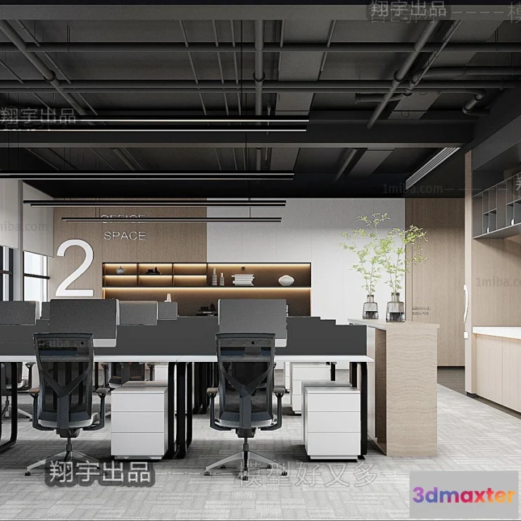 1123322 - 3D OFFICE INTERIOR (VRAY) - WORKSPACE 3D SCENES - 033