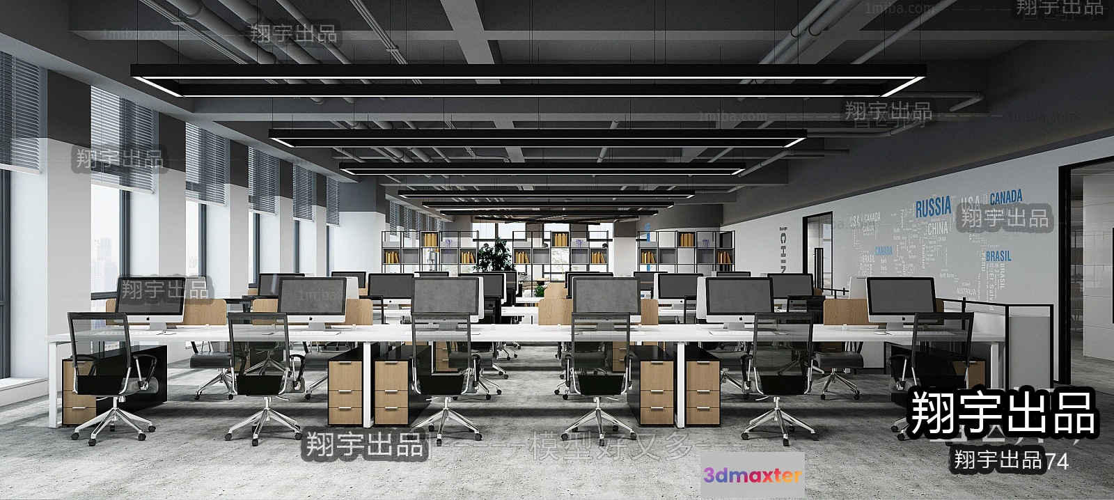 1123326 - 3D OFFICE INTERIOR (VRAY) - WORKSPACE 3D SCENES - 035