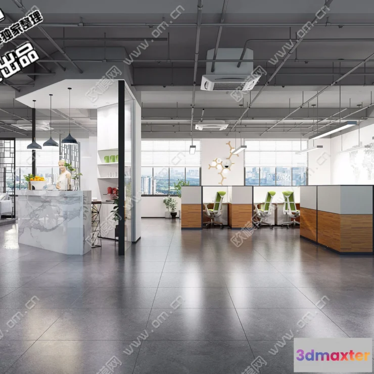 1123330 - 3D OFFICE INTERIOR (VRAY) - WORKSPACE 3D SCENES - 037